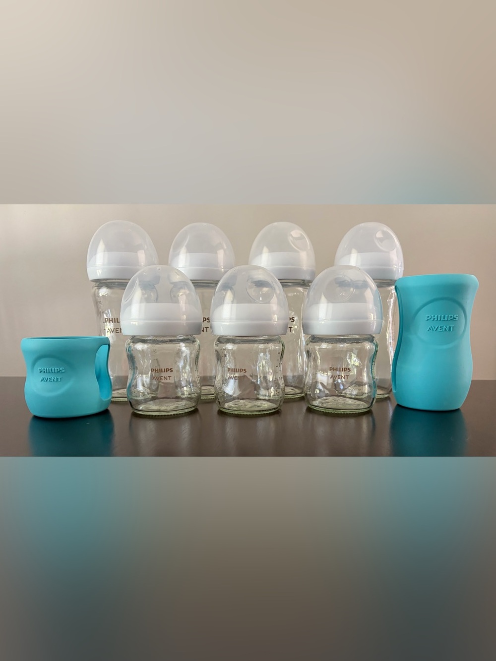 Phillips Avent Glass Baby Bottles - Set of 7